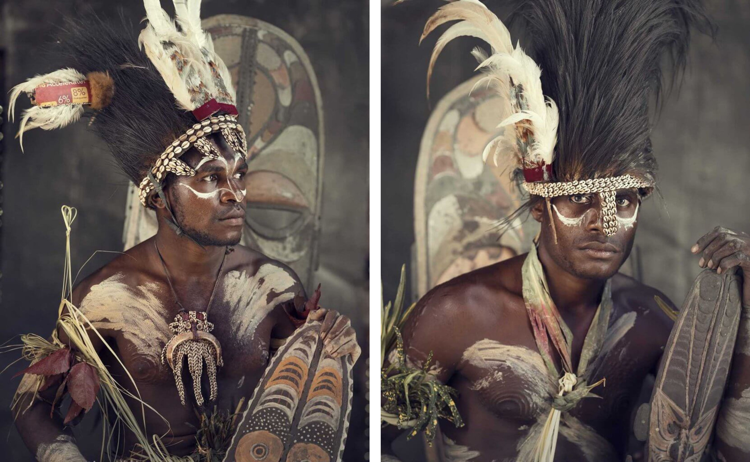 Iatmul men, Yentchen Village, Sepik River, Papua New Guinea, 2017. From the book Homage To Humanity by Jimmy Nelson. Iatmul men, Yentchen Village, Sepik River, Papua New Guinea, 2017. From the book Homage To Humanity by Jimmy Nelson.