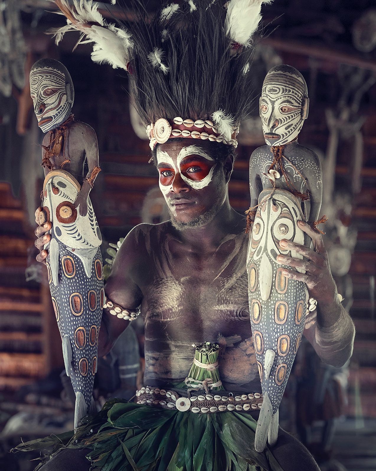 Iatmul man, Sepik River, Papua New Guinea, 2017. From the book Homage To Humanity by Jimmy Nelson. Iatmul man, Sepik River, Papua New Guinea, 2017. From the book Homage To Humanity by Jimmy Nelson.