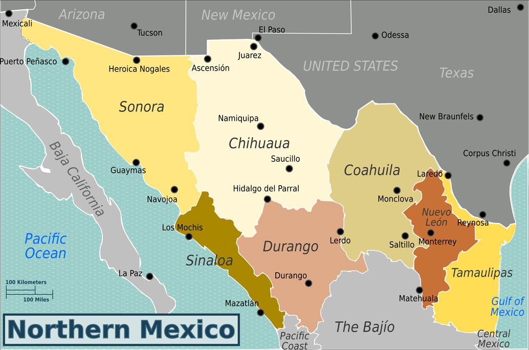 Northern Mexico Map