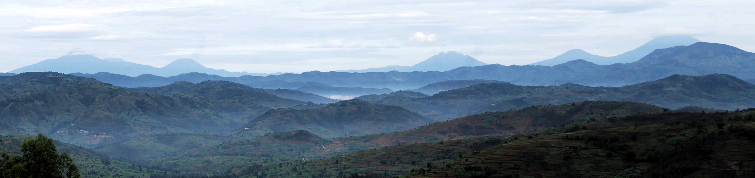 Rwanda vista dels volcans Virunga