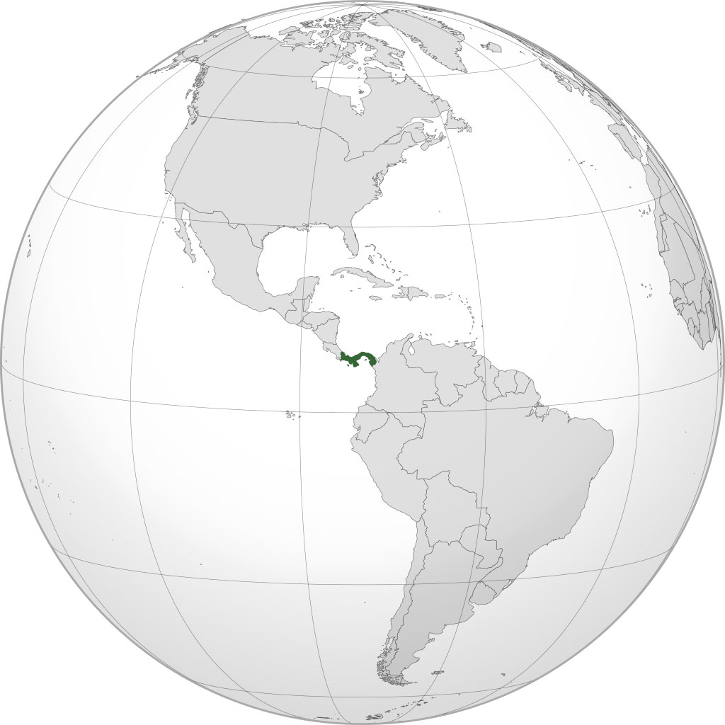 Panama in world map