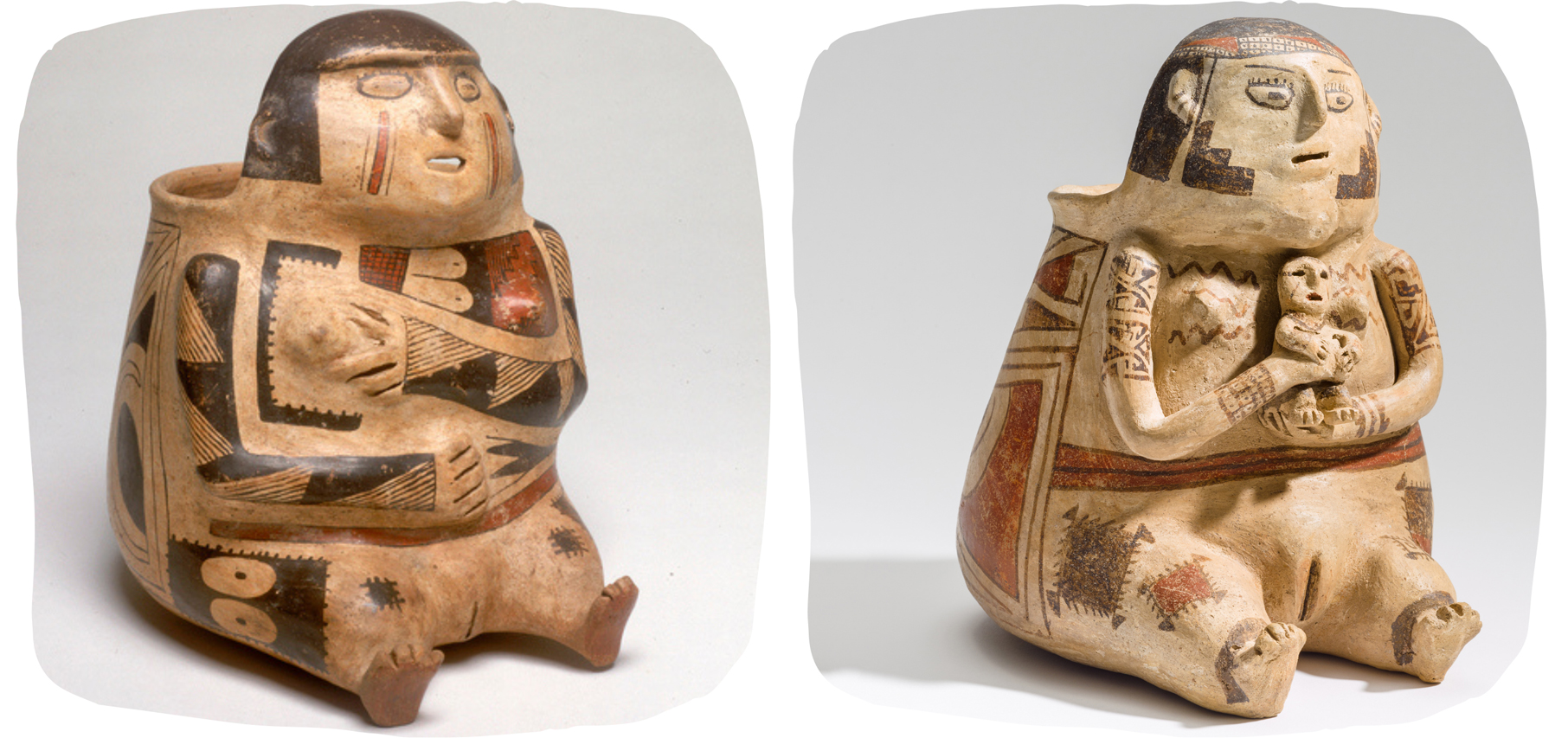 Two Female Effigy Vessels