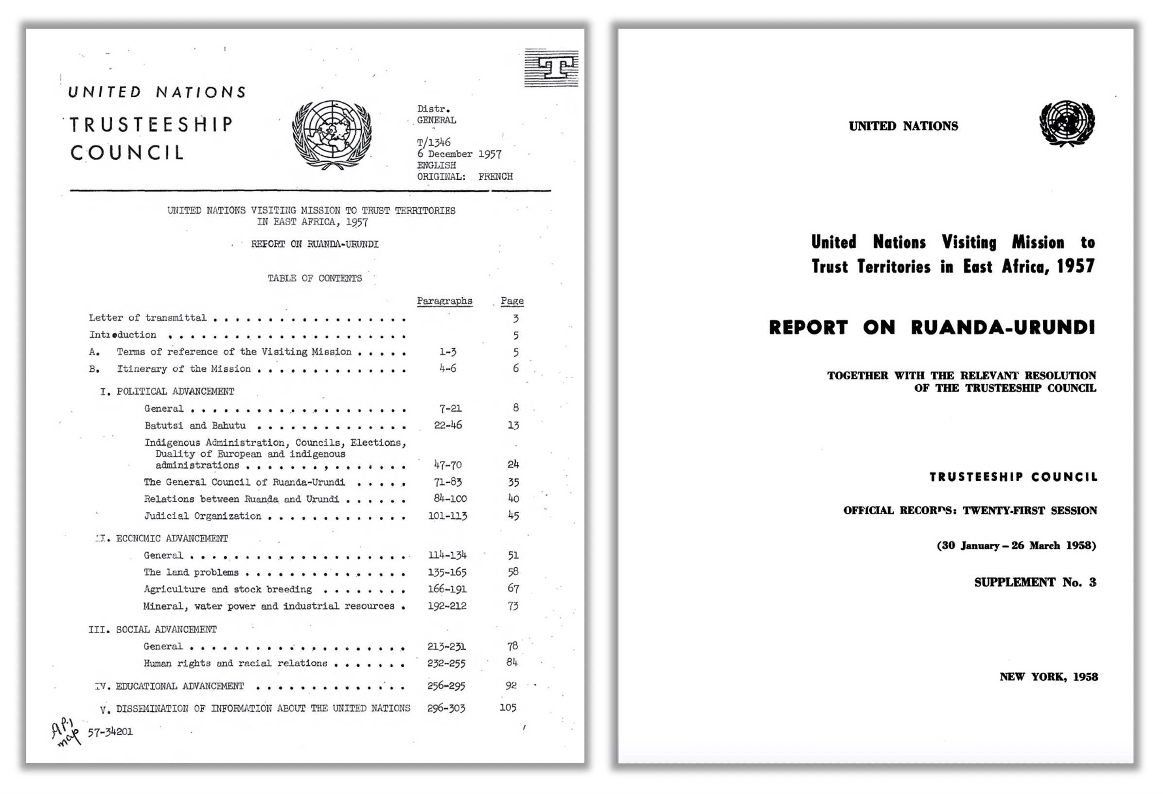 Both UN Report 1957 and 58