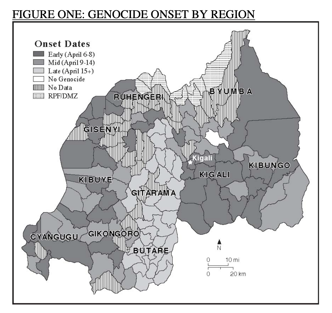 Map of the Genocide onset