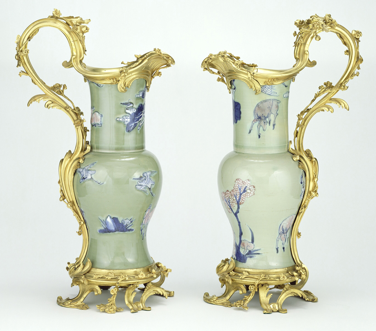 French Mounted Vases