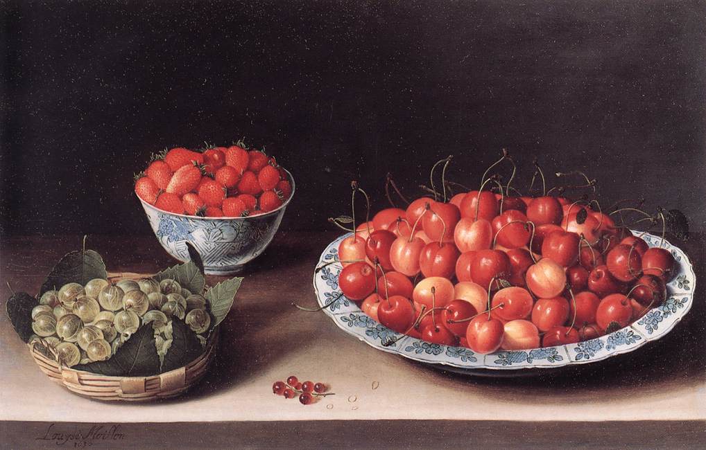 Still-Life with Cherries, Strawberries and Gooseberries by Moillon