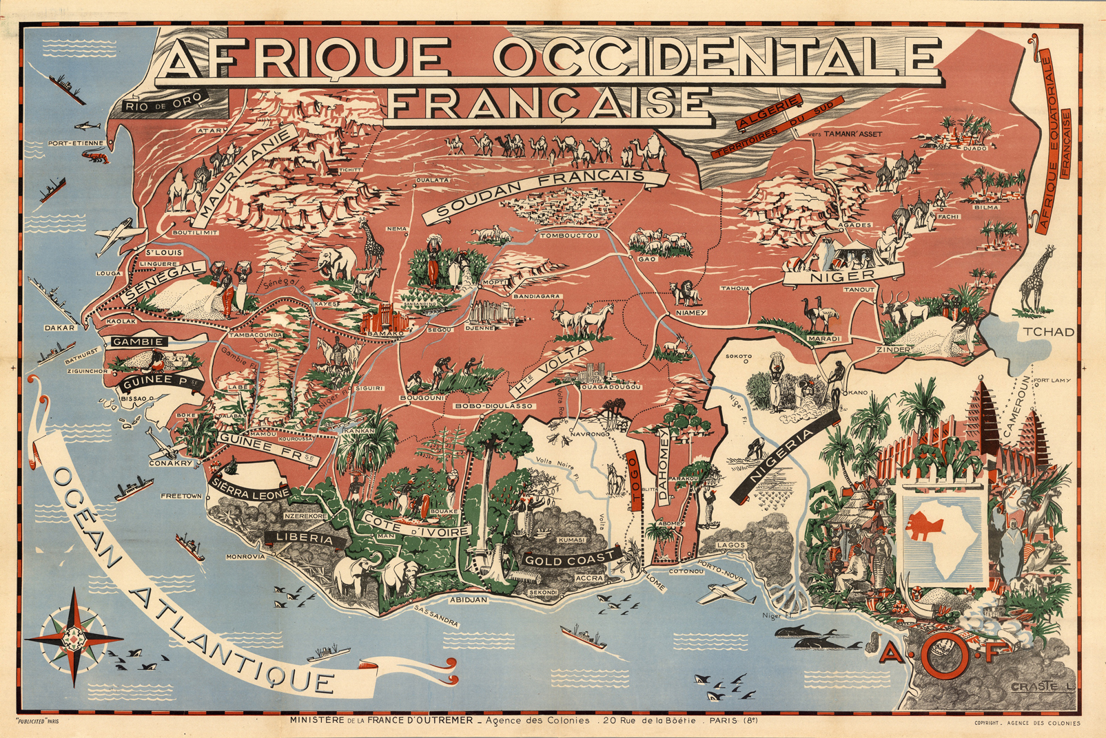 French West Africa, Afrique Occidentale Française, AOF