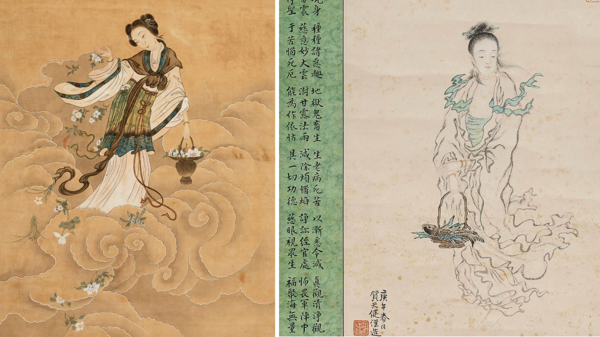 Lan Caihe as a graceful woman