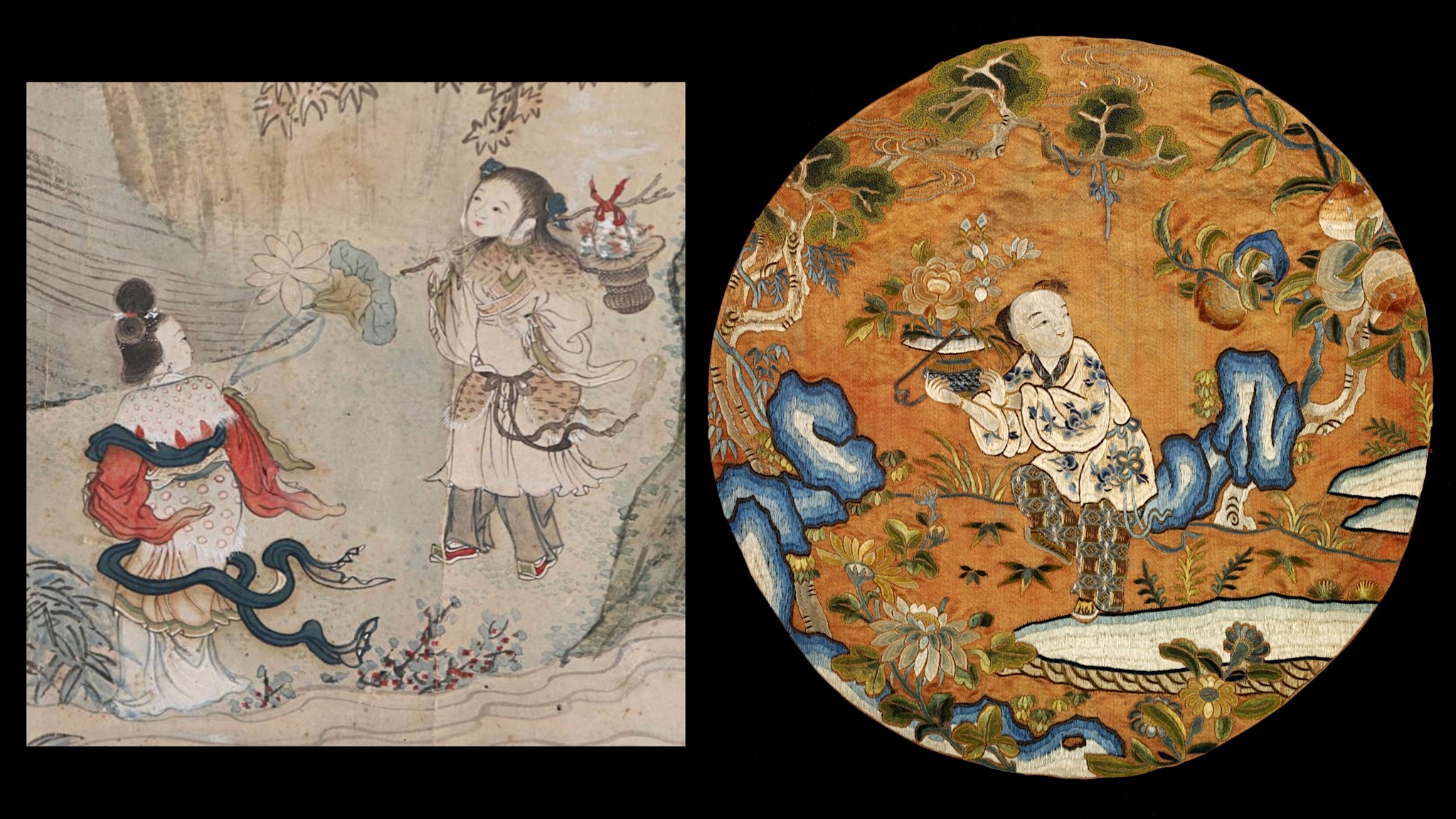 Lan Caihe as a child