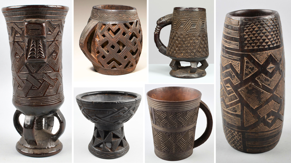 Geometric Palm Wine Kuba Cups 3