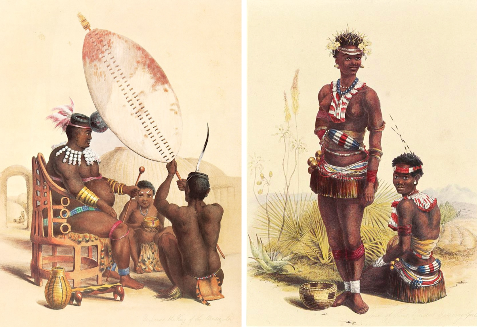 2 Lithographs by Angas