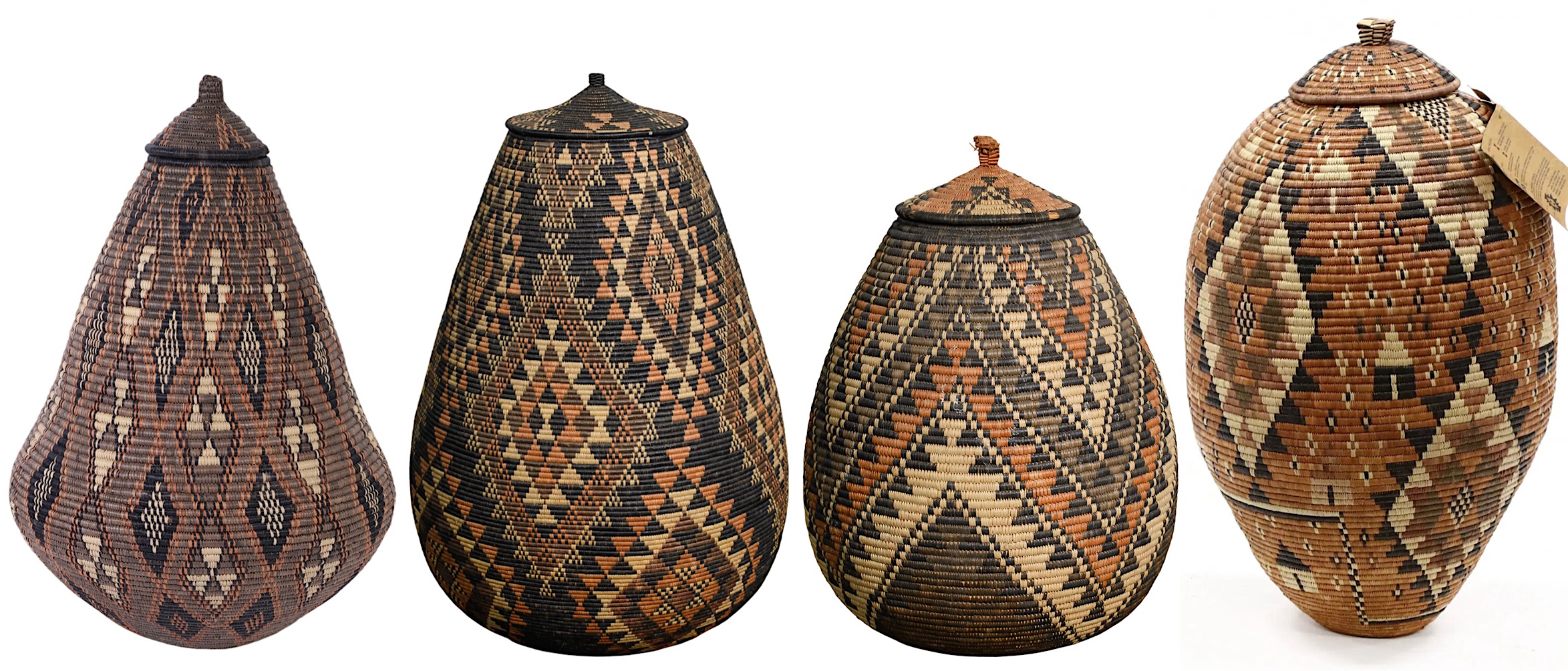 4 modern ukhamba baskets or izinkhamba