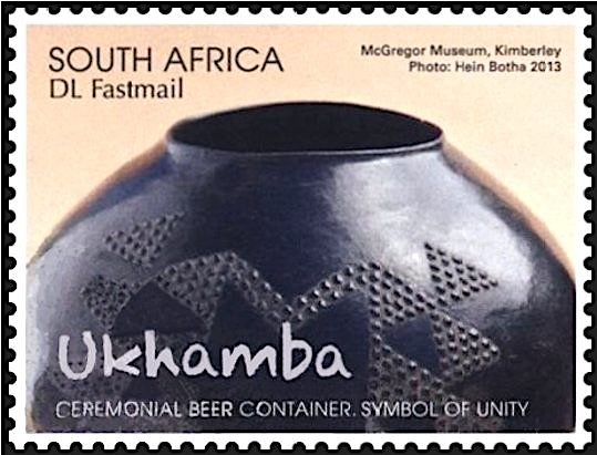 South Africa postage, 2013. Symbols of South African Cultures Issue, Ukhamba.