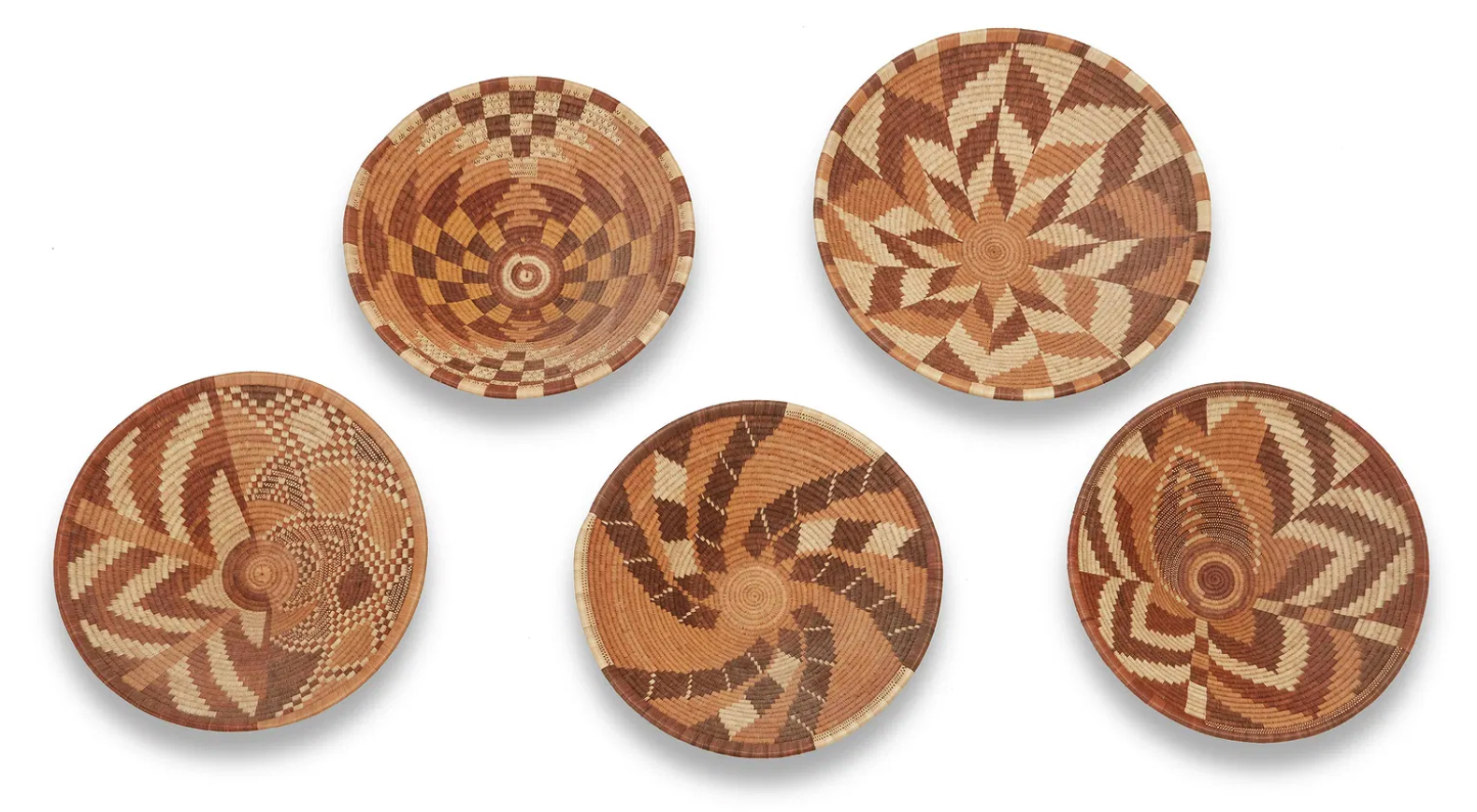 Group of 5 ISIQUABETHO baskets