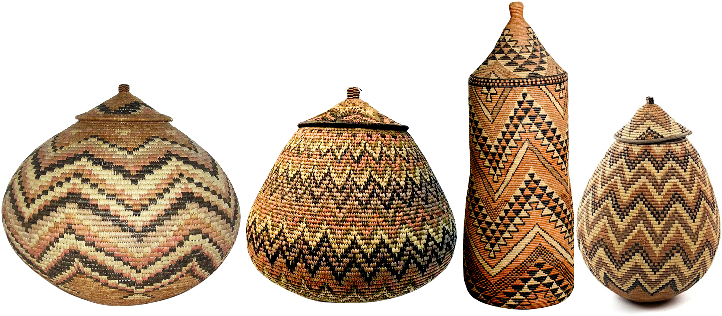 Izinkhamba baskets with ZigZag pattern