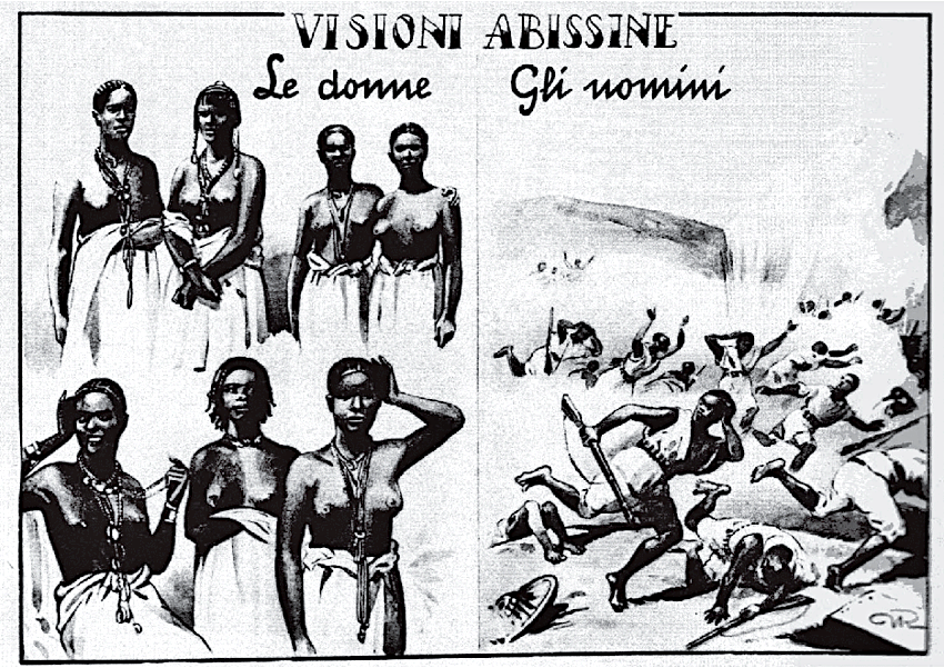 Visioni abissine – Cartolina coloniale edita a Milano nel 1935-1936 Visioni abissine - Cartolina coloniale edita a Milano nel 1935-1936