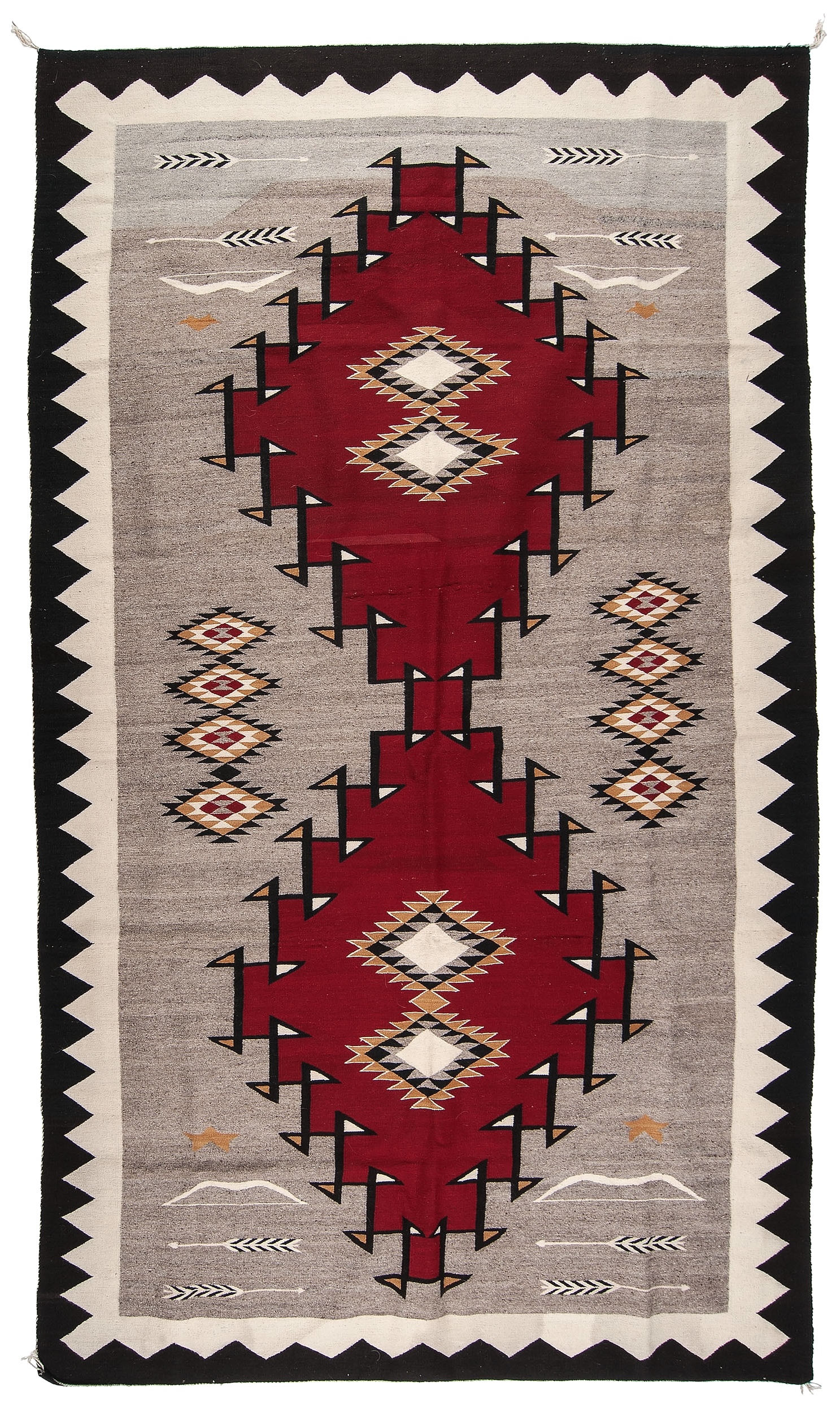 Navajo Ganado Rug with with bows and arrows Navajo Ganado Rug with with bows and arrows