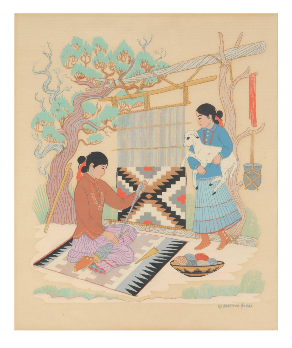 Contemporary Watercolor by HARRISON BEGAY Contemporary Watercolor by HARRISON BEGAY