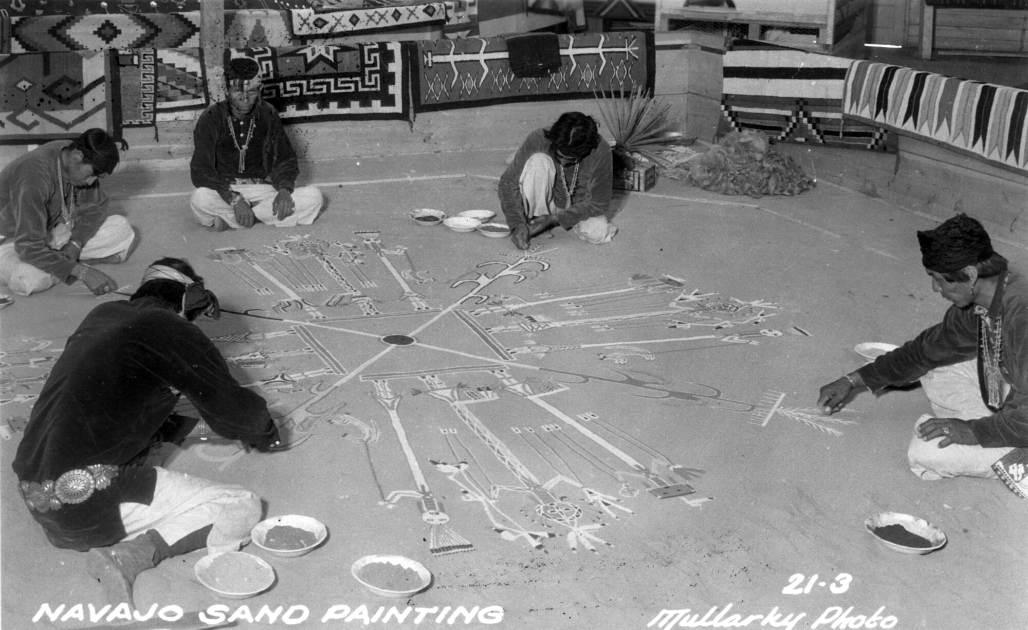 Diné sandpainting for Intertribal Indian Ceremonial Diné sandpainting for Intertribal Indian Ceremonial