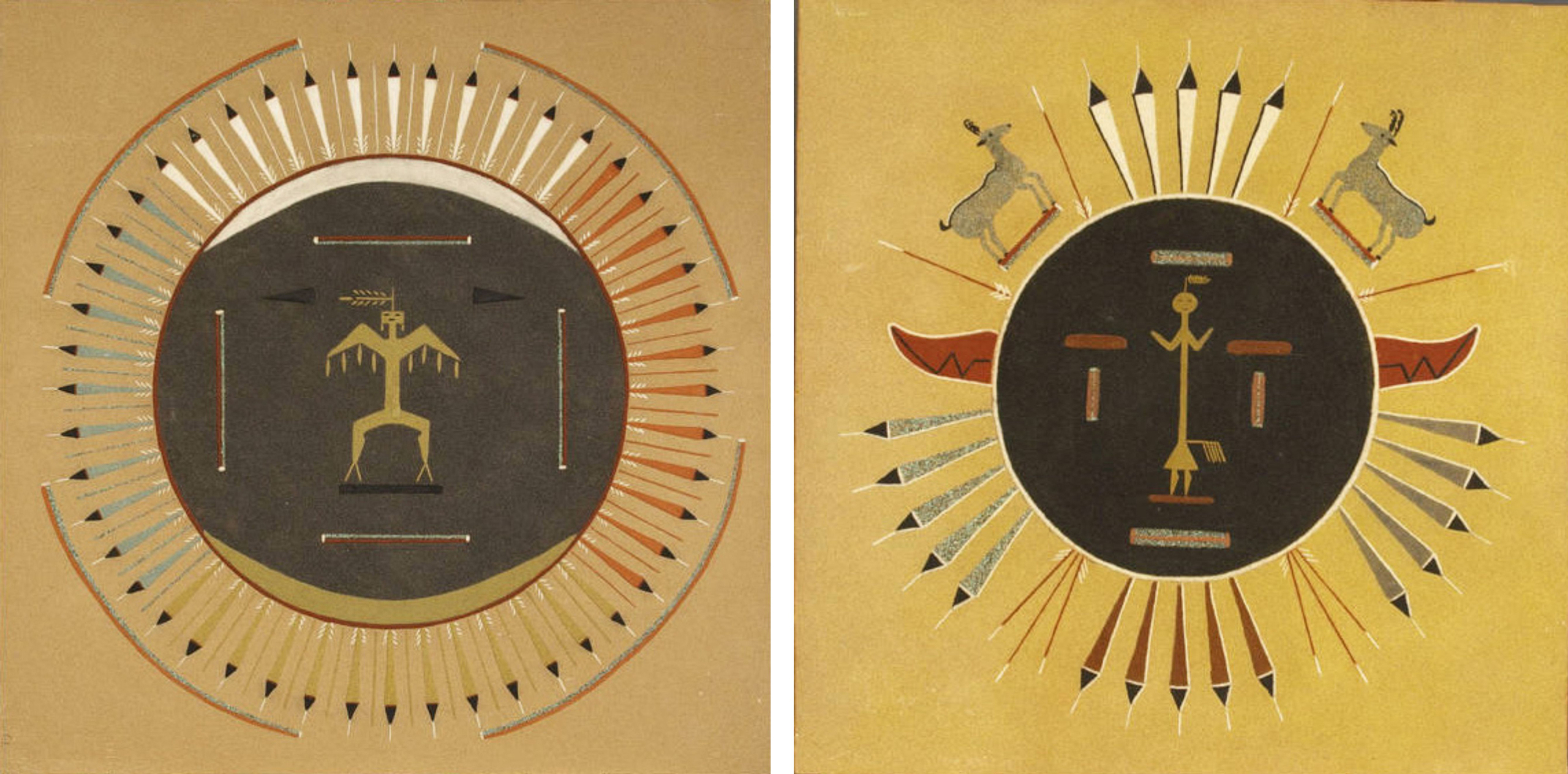 2 Diné Sandpaintings 2 Diné Sandpaintings