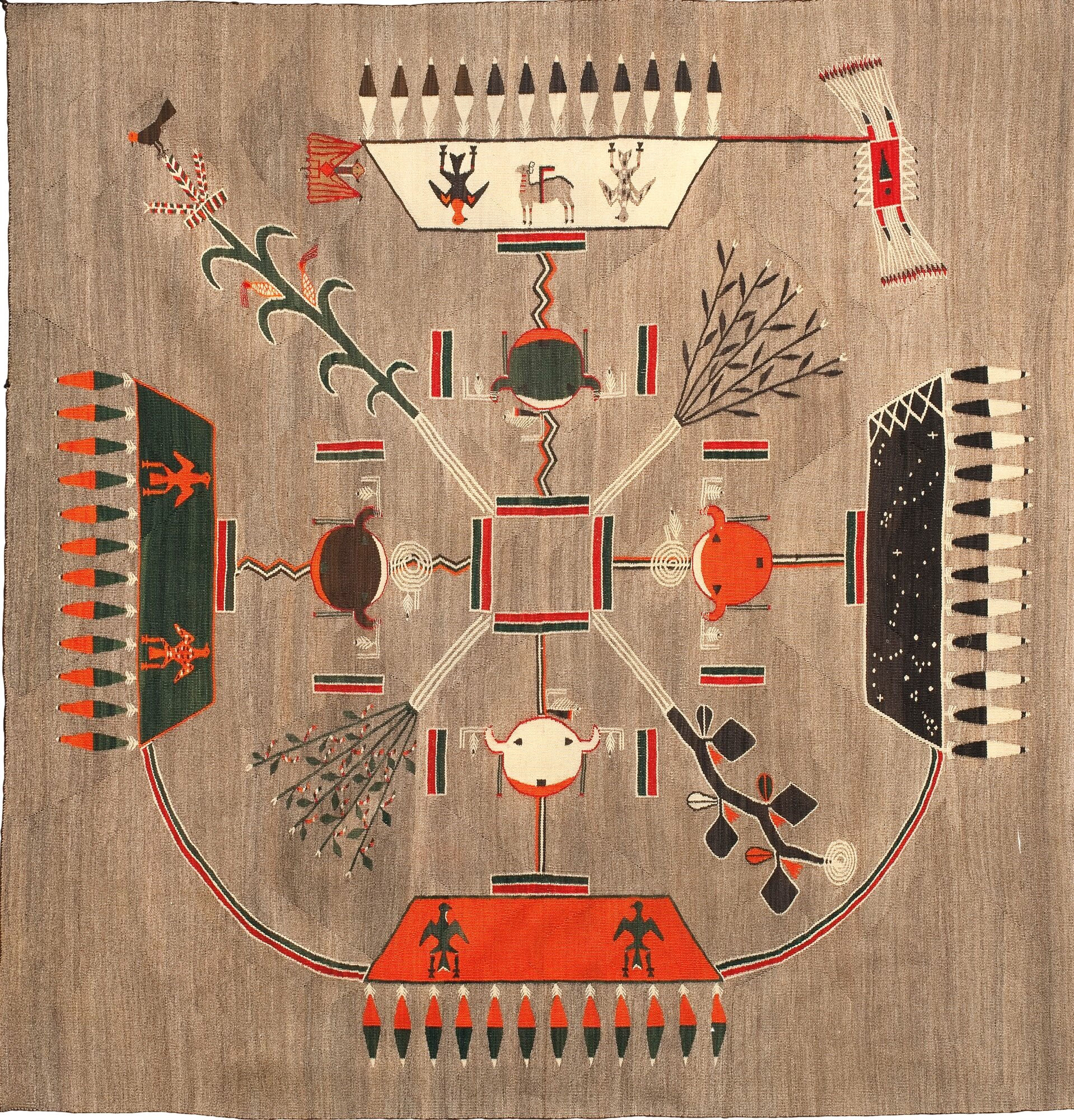 Navajo Sandpainting Blanket or Rug Navajo Sandpainting Blanket or Rug