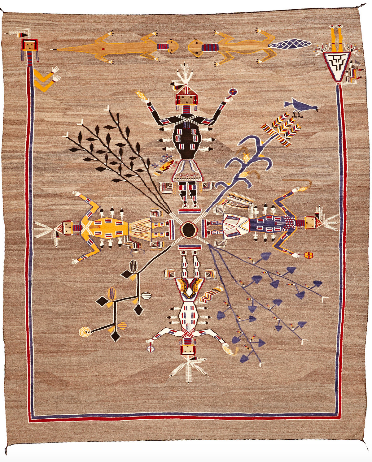 Rare Sandpainting Rug Rare Sandpainting Rug