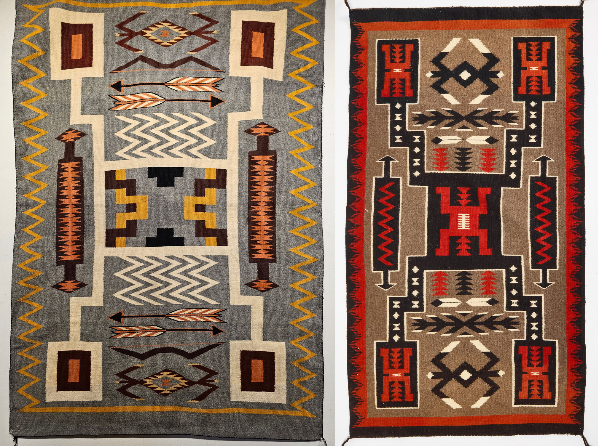 2 Storm Pattern Rugs from the 30s 2 Storm Pattern Rugs from the 30s