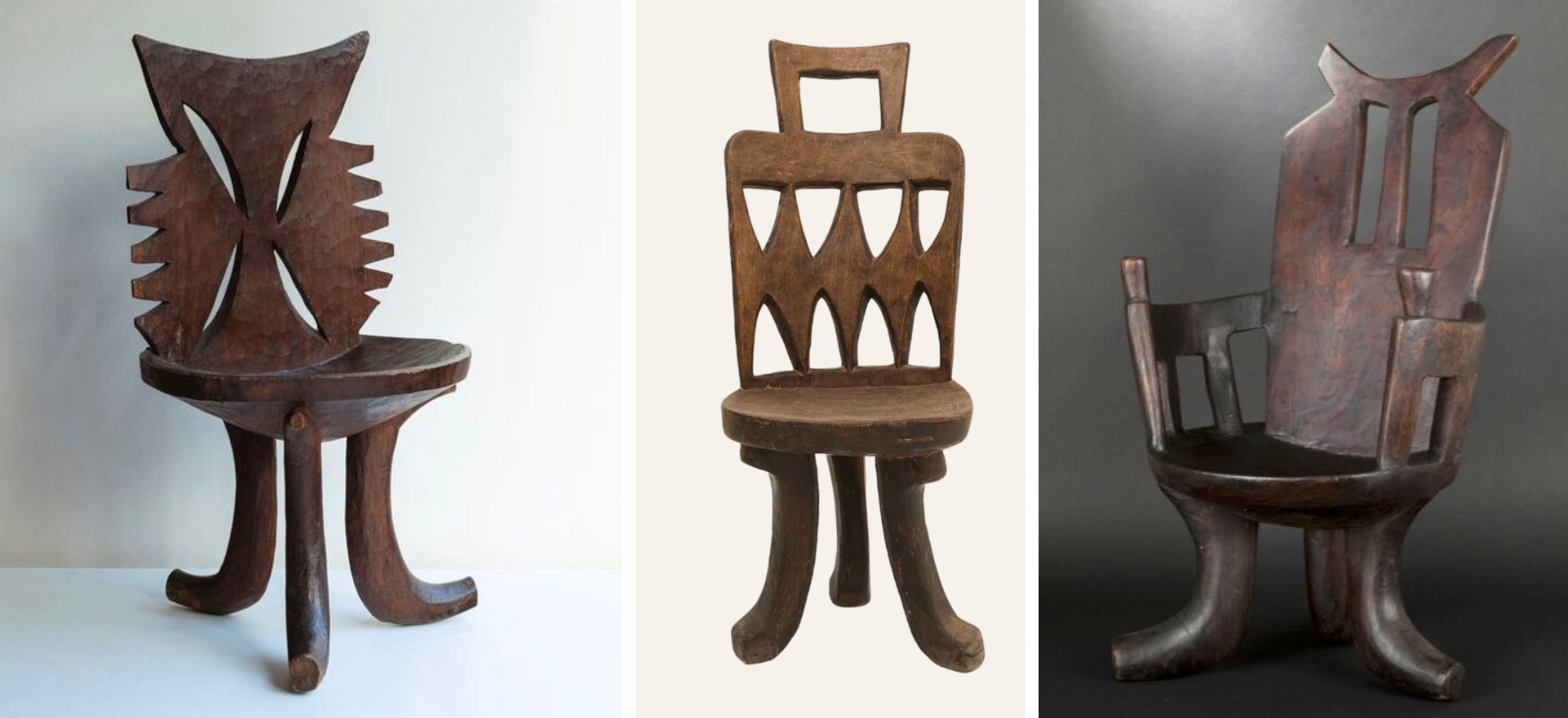 Two Jimma Chairs and one Throne Two Jimma Chairs and one Throne
