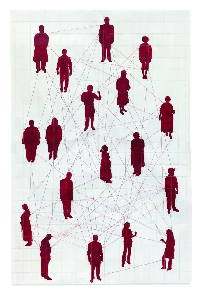 Constellations by South African artist Kim Lieberman, 2008. Mixed media on postage stamp paper. CCAC – Constitutional Court Art Collection, South Africa. Constellations by South African artist Kim Lieberman, 2008. Mixed media on postage stamp paper. CCAC - Constitutional Court Art Collection, South Africa.