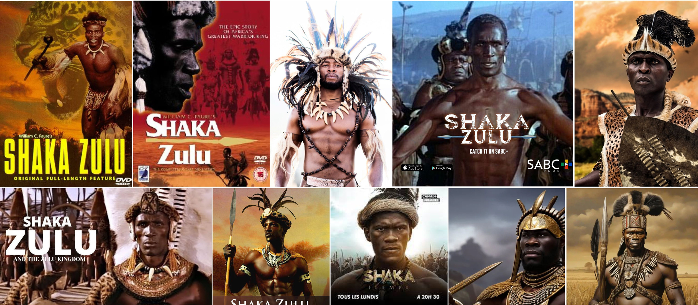 Popular images of King Shaka Zulu