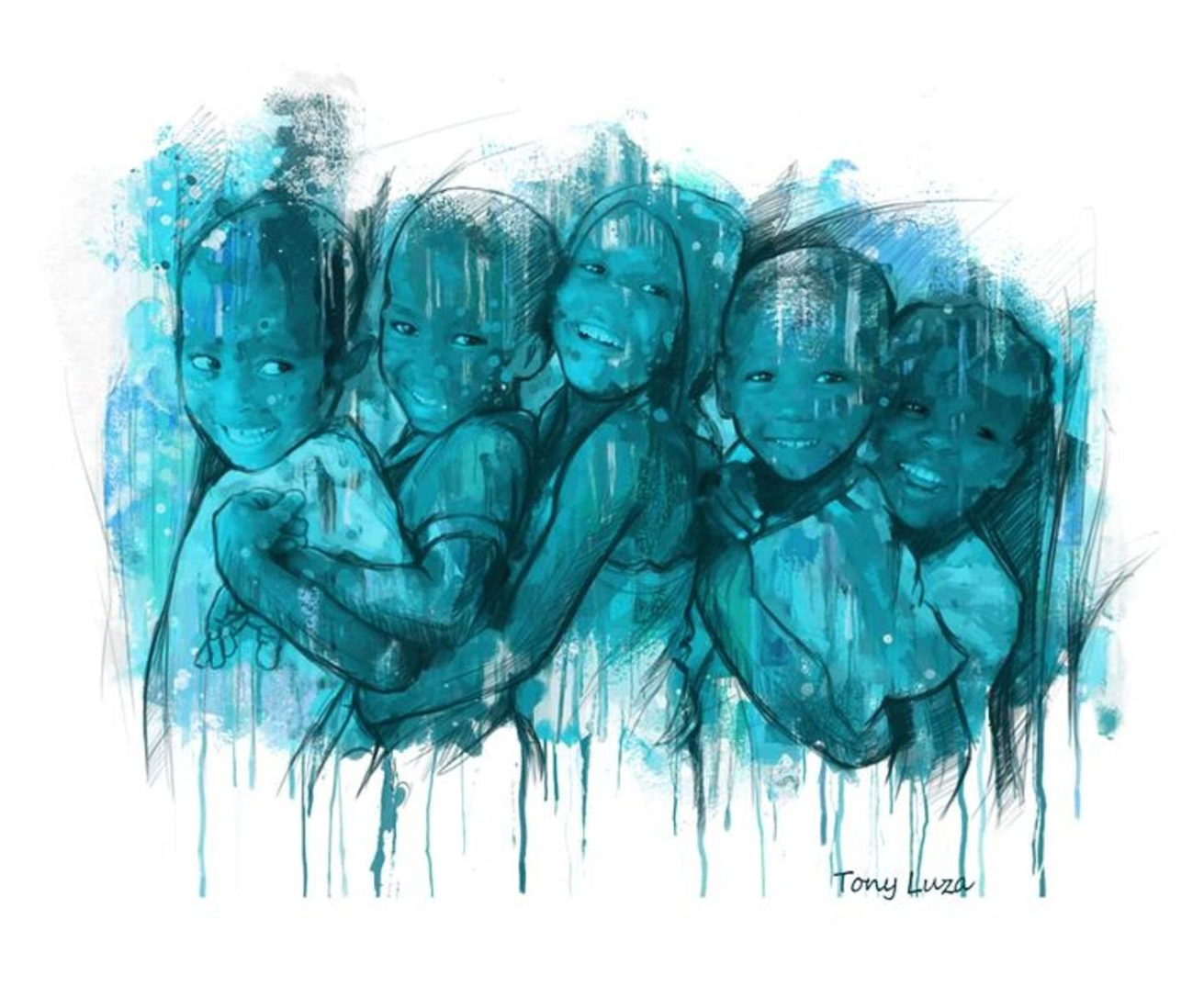 African Ubuntu, painting by the Congolese artist, graphic designer and musician Tony Luza (aka Ntona Luzayis Djesquin). Acrylic on Paper. Saatchi Art. African Ubuntu, painting by the Congolese artist, graphic designer and musician Tony Luza (aka Ntona Luzayis Djesquin). Acrylic on Paper. Saatchi Art.