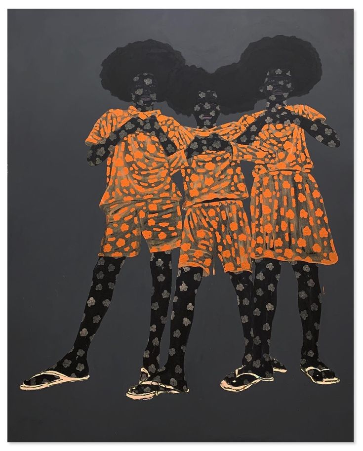 Ubuntu buyakha (2020) by Wonder Buhle Mbambo (b. in 1989), a South African visual artist from kwaNgcolosi in Kwazulu-Natal. Acrylic and metallic gold on canvas. Image courtesy the artist and Destinee Ross-Sutton. Ubuntu buyakha (2020) by Wonder Buhle Mbambo (b. in 1989), a South African visual artist from kwaNgcolosi in Kwazulu-Natal. Acrylic and metallic gold on canvas. Image courtesy the artist and Destinee Ross-Sutton.