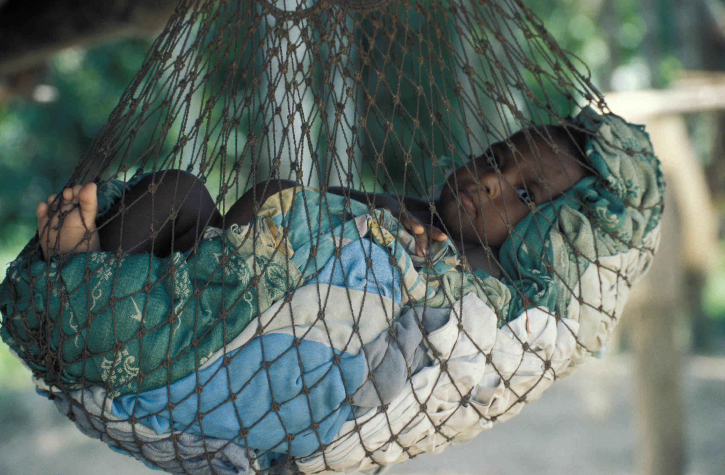 A baby in a village along the Sepik River. What will his future hold?