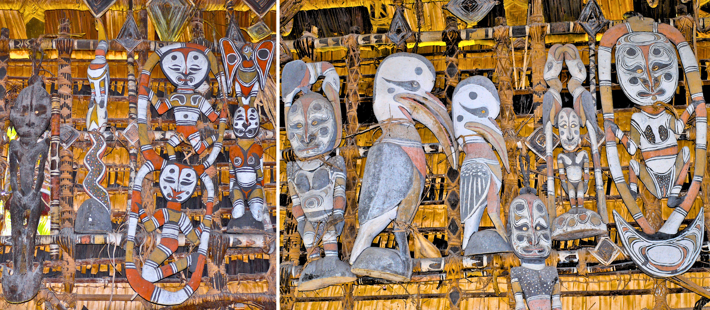 Art inside the haus tambaran of Yamok