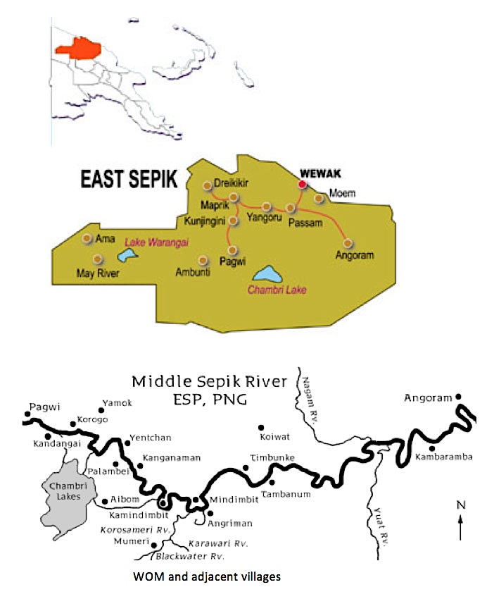 East Sepik province map
