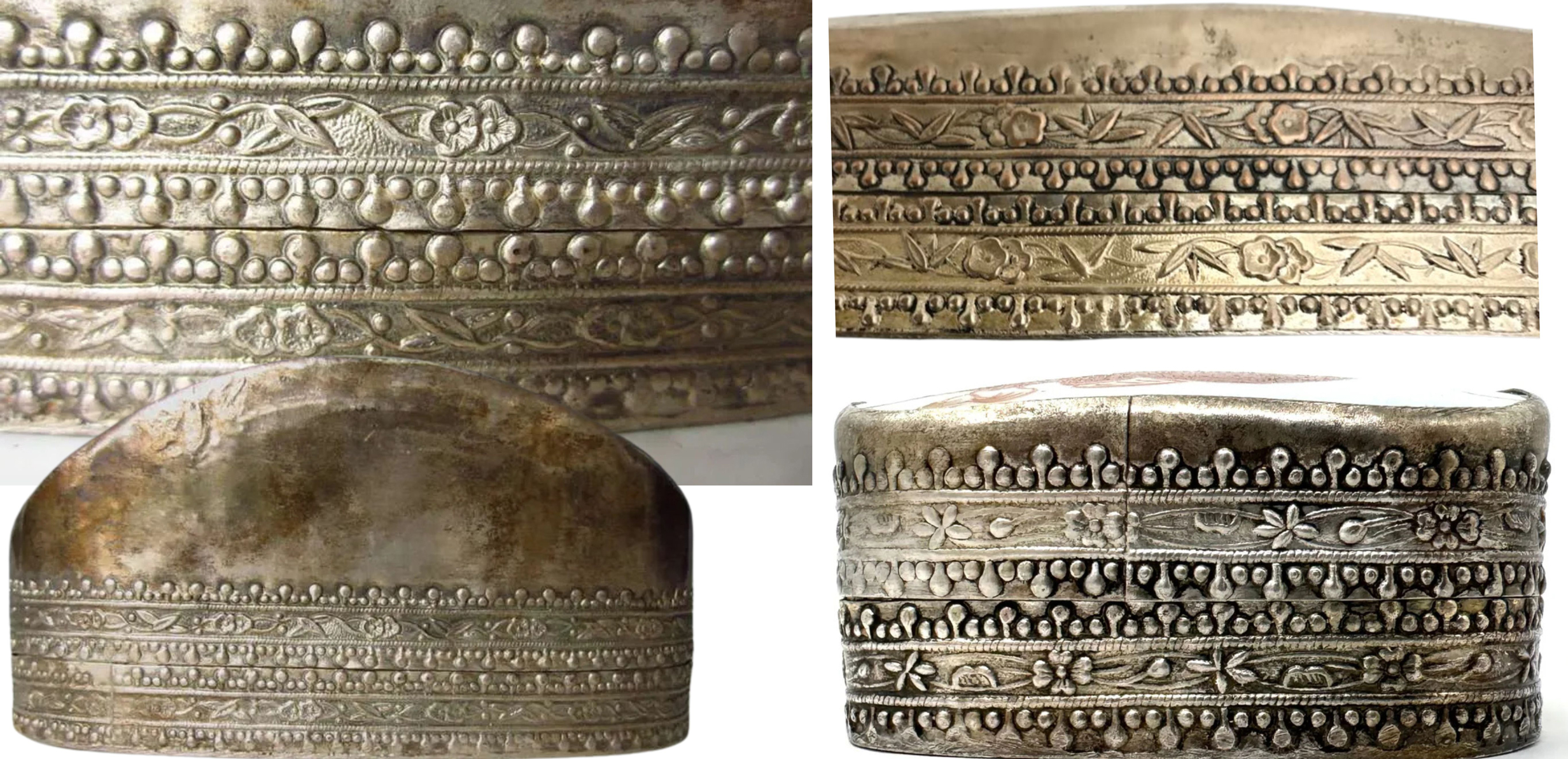 Side Decorations of Silver-Plated Copper boxes Side Decorations of Silver-Plated Copper boxes