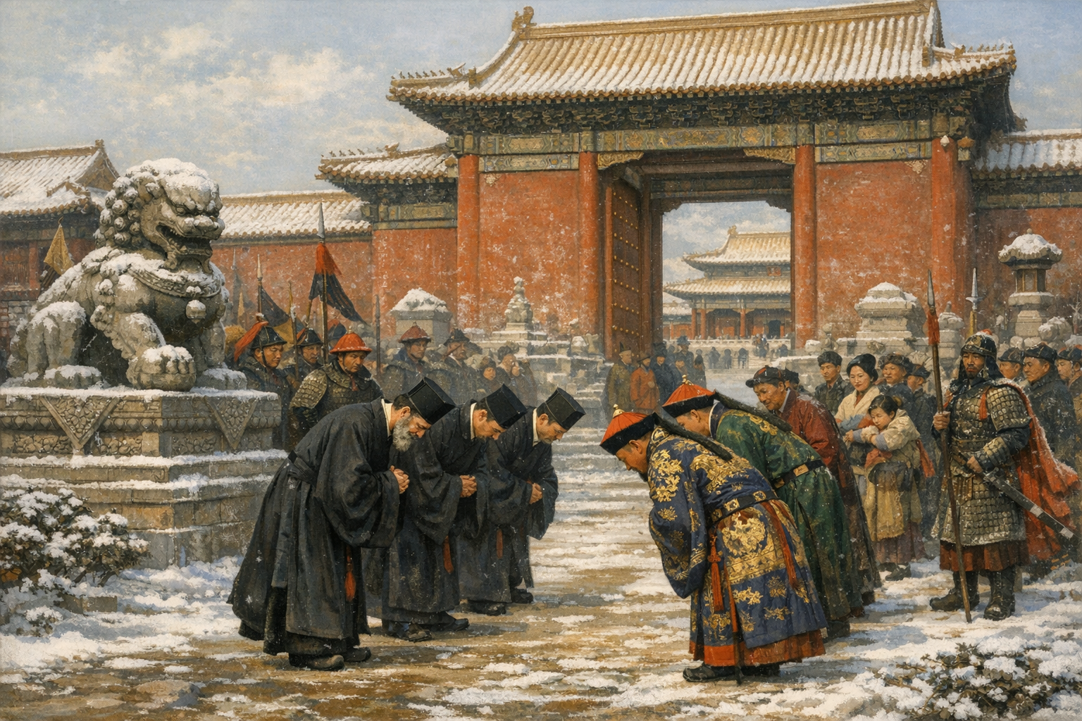 Ricci arrival in Beijing, at the gates of the Forbidden City