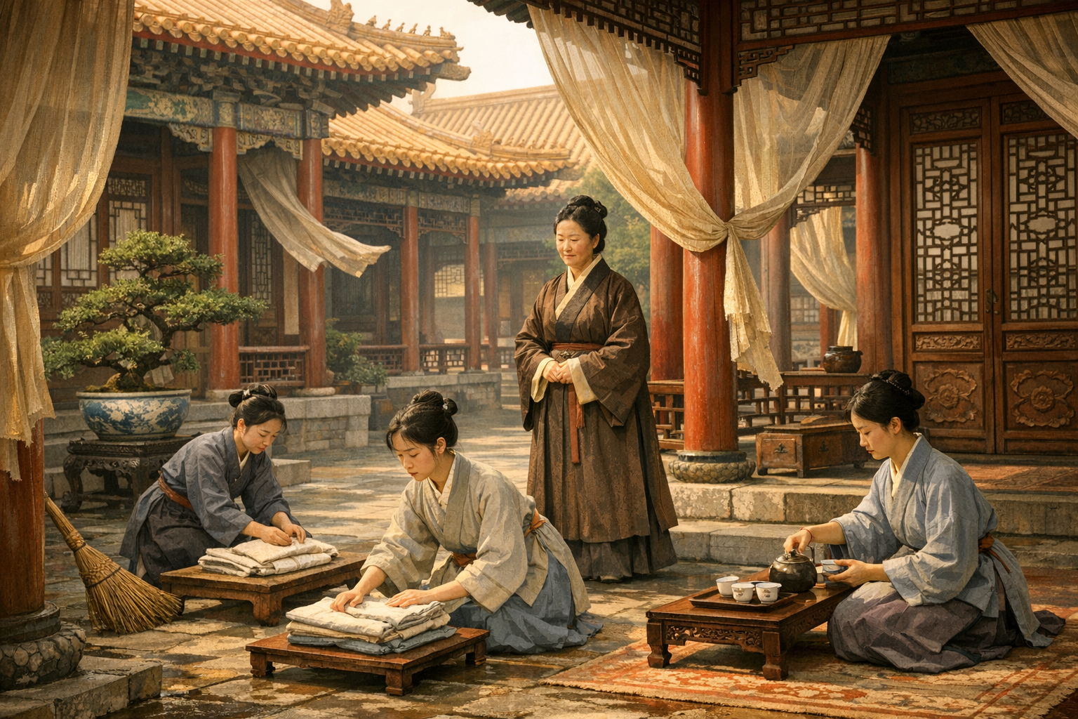 Maids & Gugu in the Forbidden City