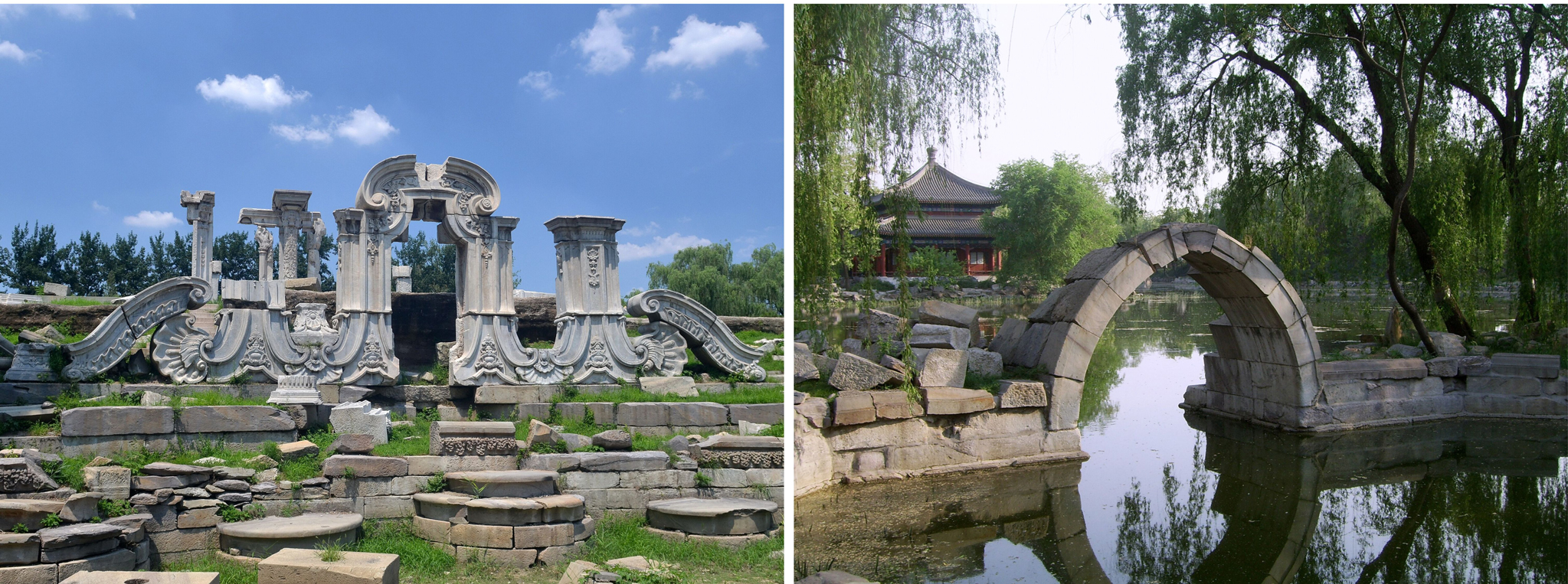 The remains of the Yuanmingyuan