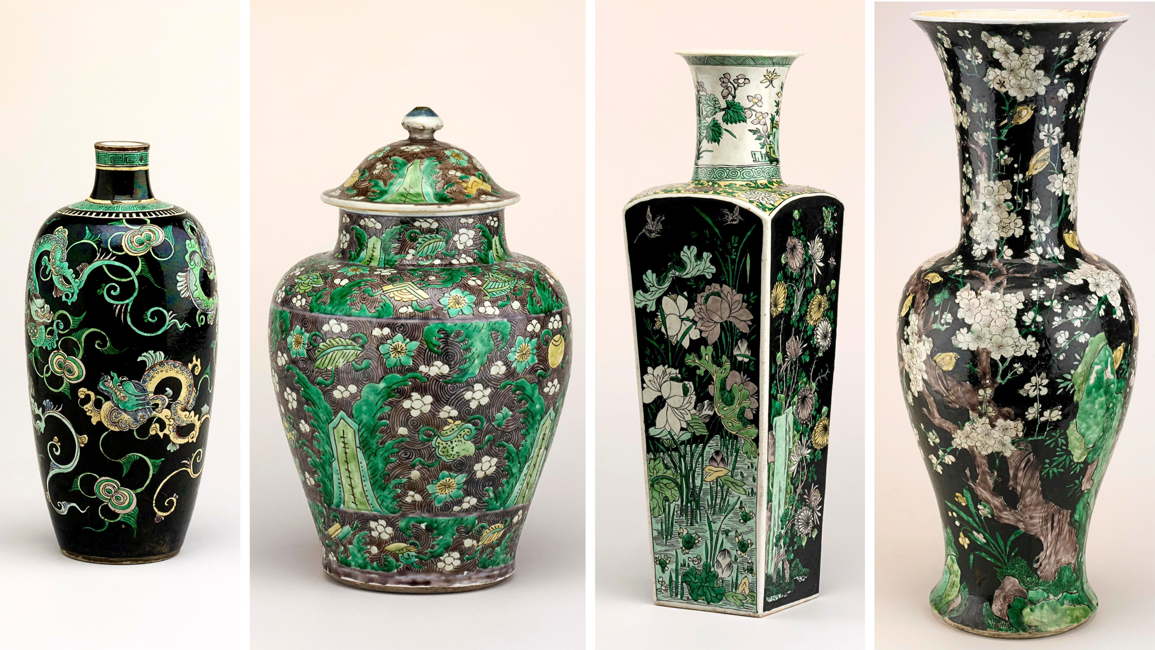 4 Famille Noire Vases 4 Famille Noire Vases