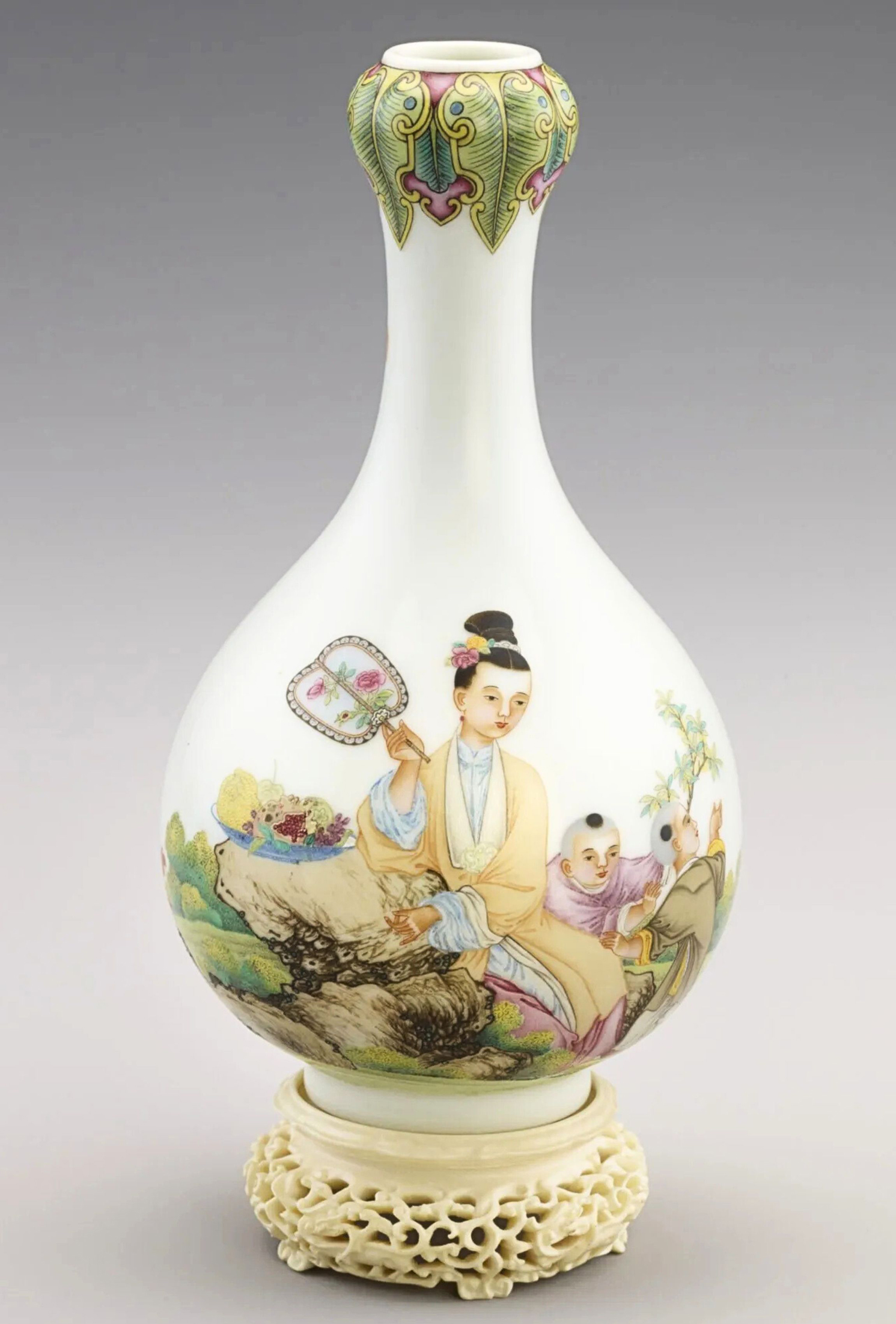 Figural Falangcai vase Qianlong period