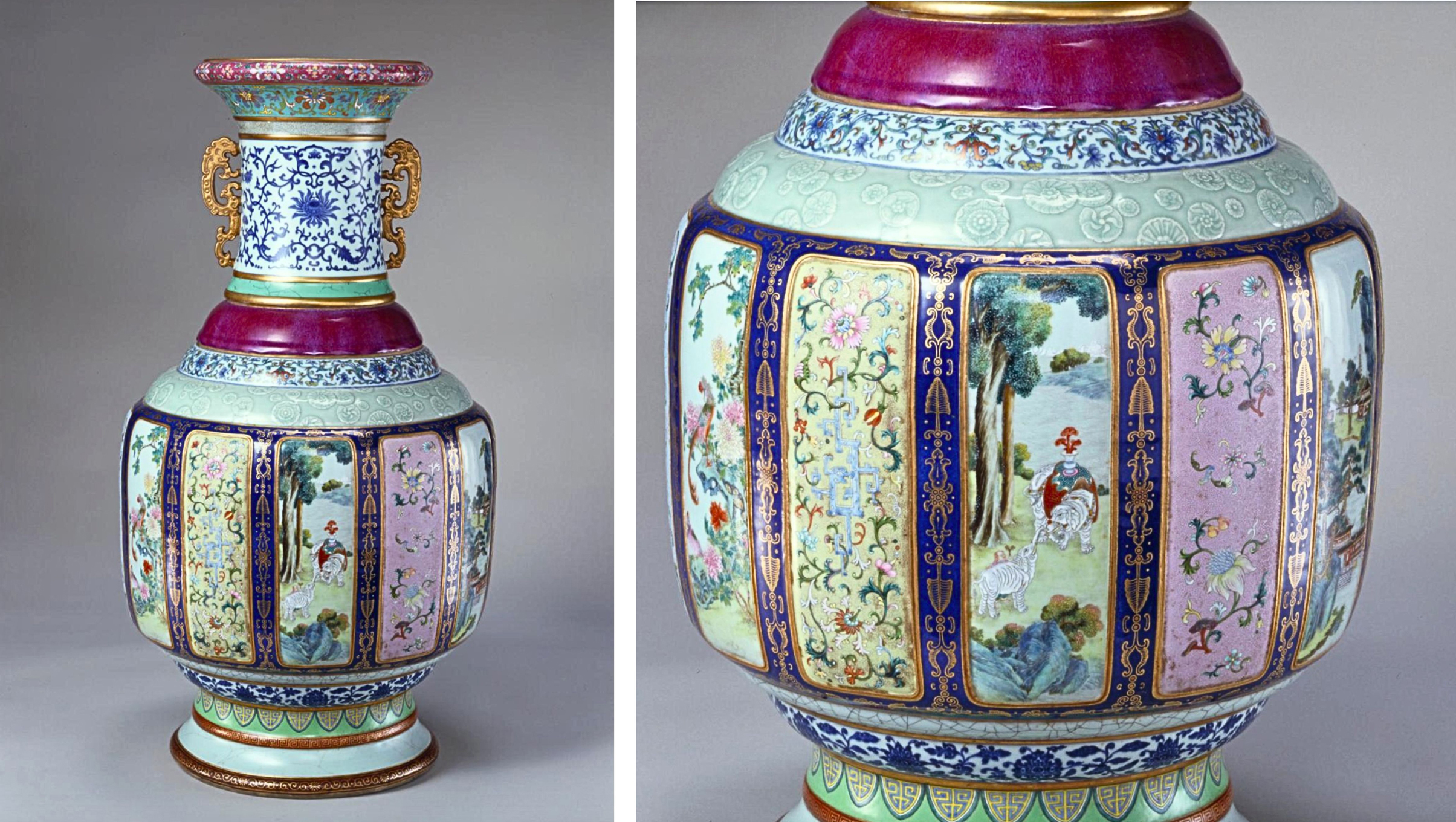 Qianlong Emperor’s Vase with Various Glazes and Enamels