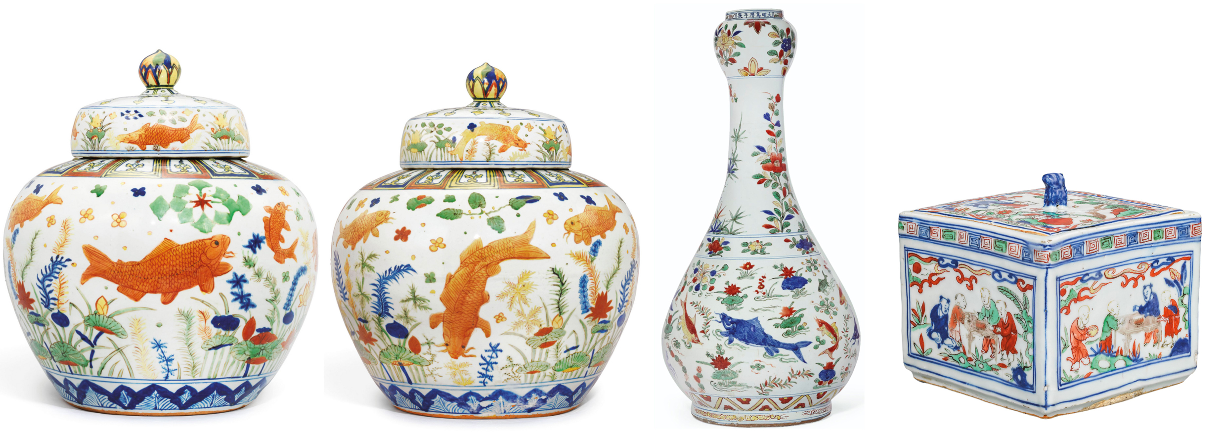 3 WUCAI PIECES 3 WUCAI PIECES