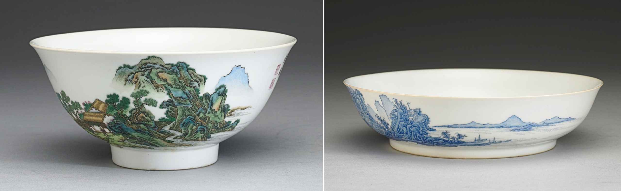3 Falangcai bowls Yongzheng period 2