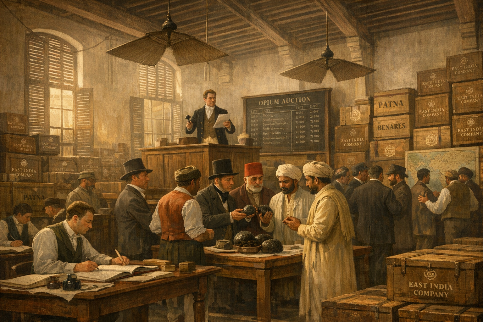 Opium auction in Kolkata Opium auction in Kolkata