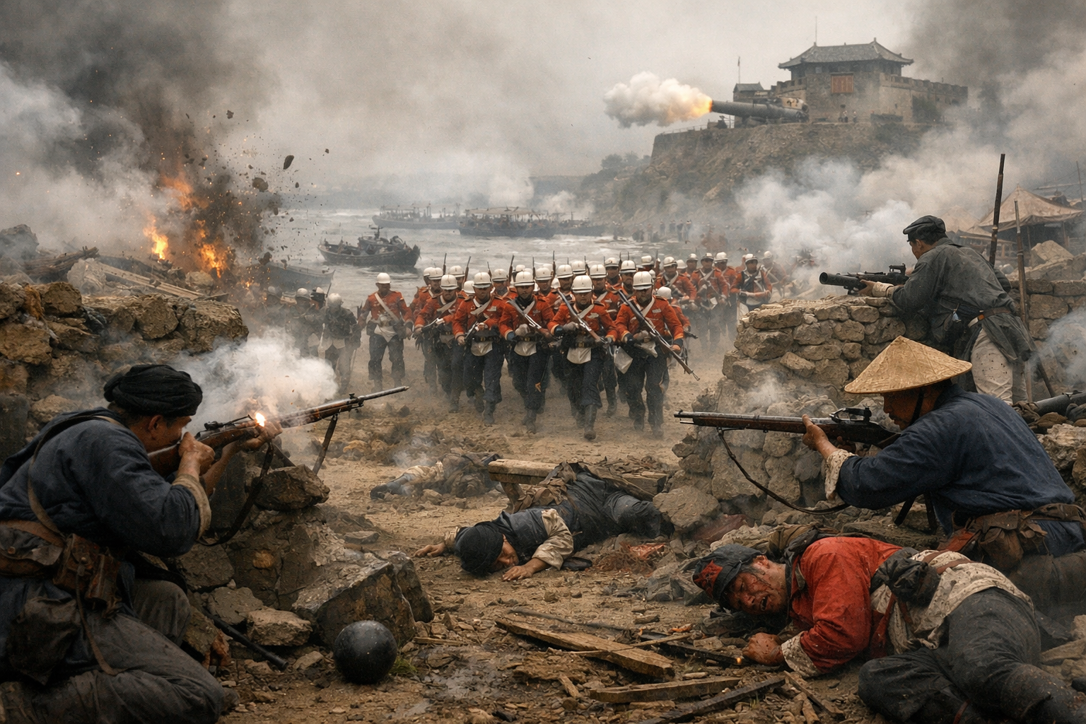 Scenes from the First Opium War recreated using AI – 2. Scenes from the First Opium War recreated using AI - 2.