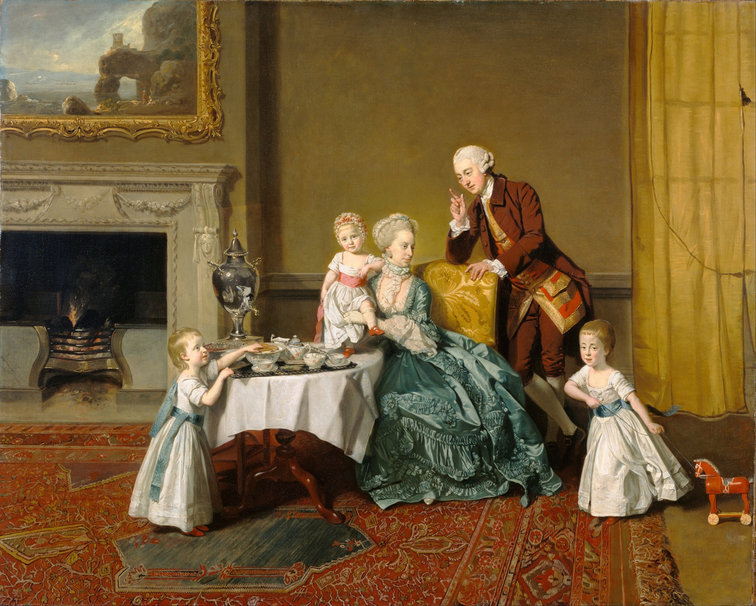 Johann Zoffany: John, Fourteenth Lord Willoughby de Broke, and his Family Painting by Johann Zoffany